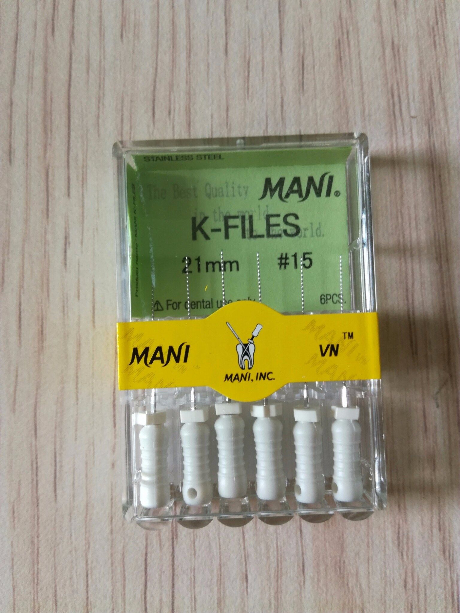  Nạo lấy tủy K-Files - Mani Nhật Bản (Hộp 6 cây) 