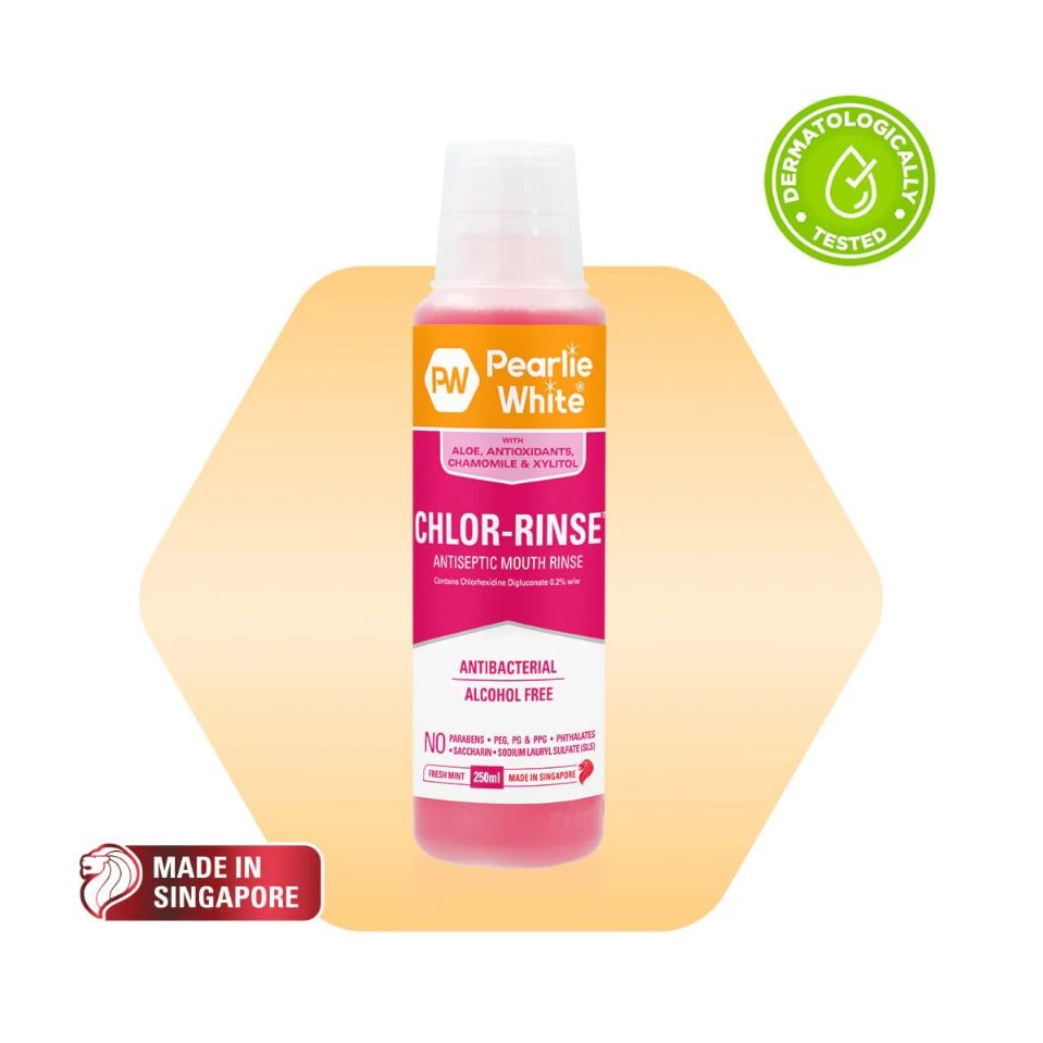 Nước Súc Miệng Kháng Khuẩn Pearlie White Chlor-Rinse Antiseptic 250ml