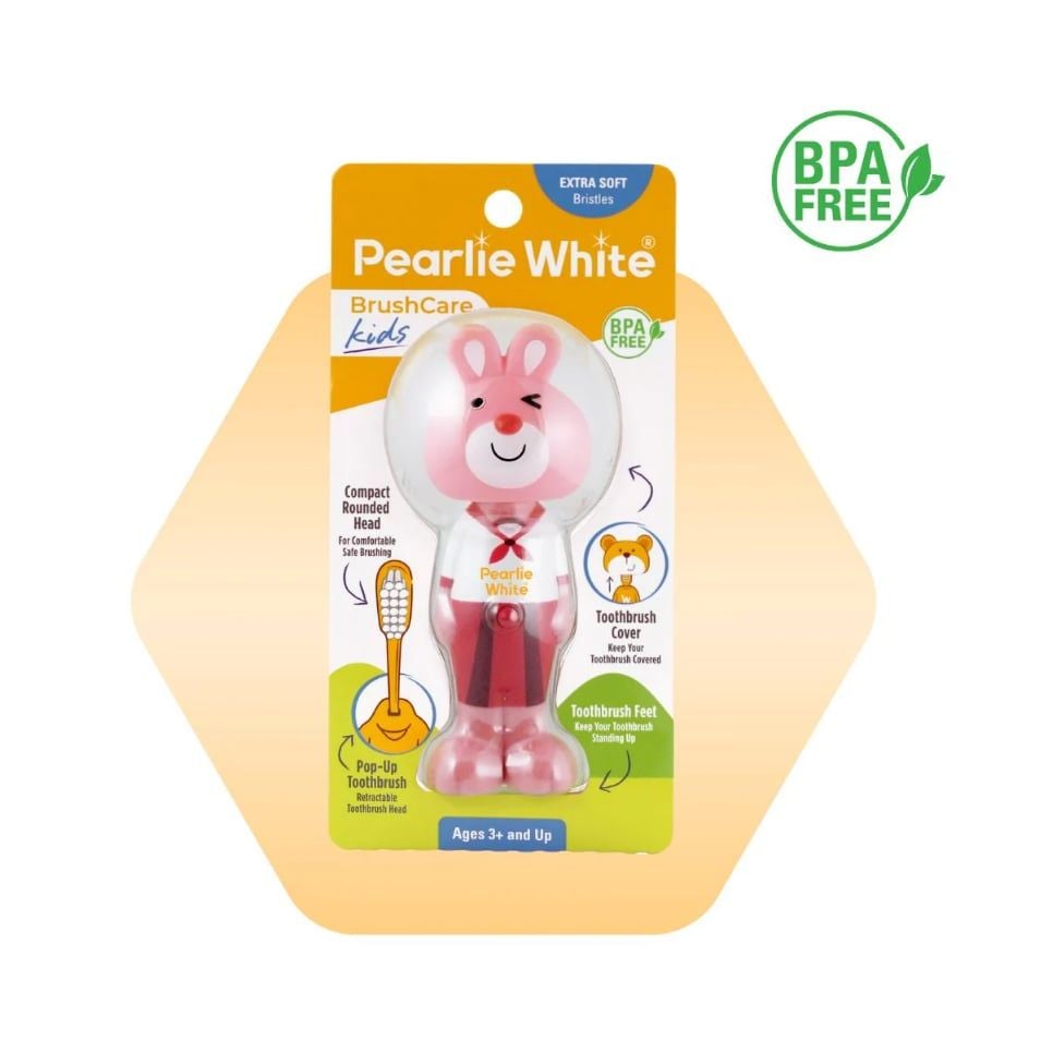 Bàn chải đánh răng lông mềm cho bé hình Thỏ BrushCare Kids Pop-Up Extra Soft