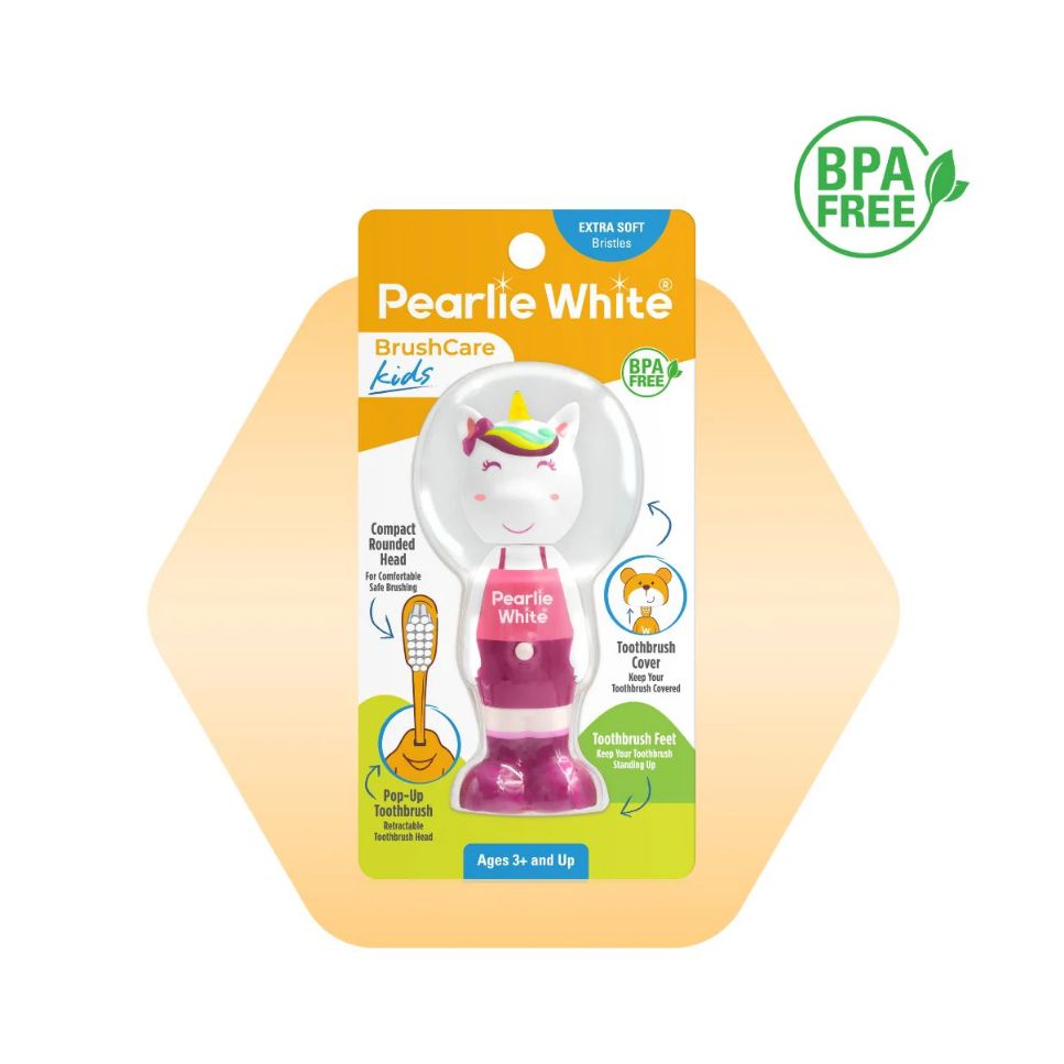 Bàn chải đánh răng lông mềm cho bé hình Ngựa Kỳ Lân BrushCare Kids Pop-Up Extra Soft