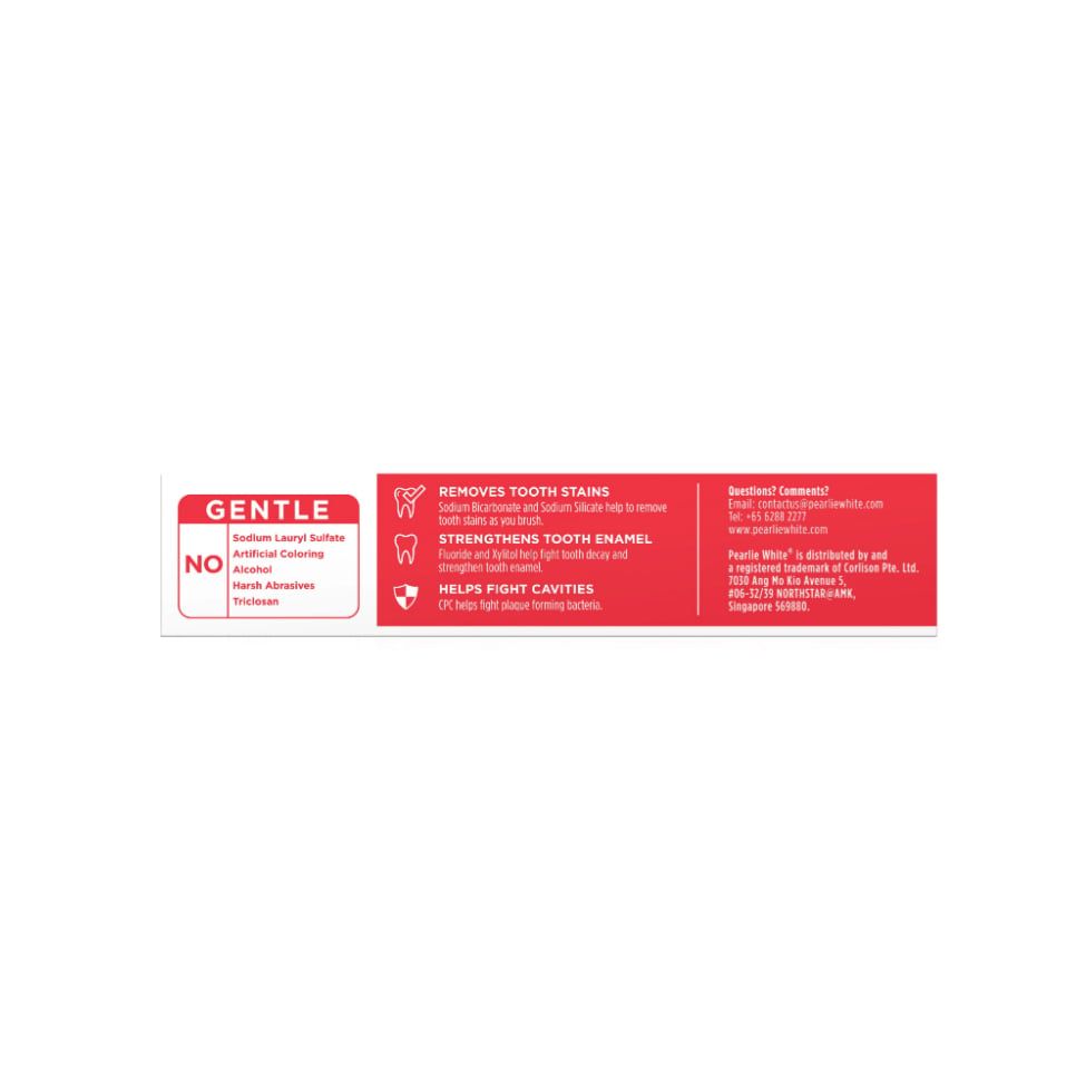 Kem Đánh Răng Ngăn Ngừa Sâu Răng Pearlie White Real Red có chứa Fluoride 138gm