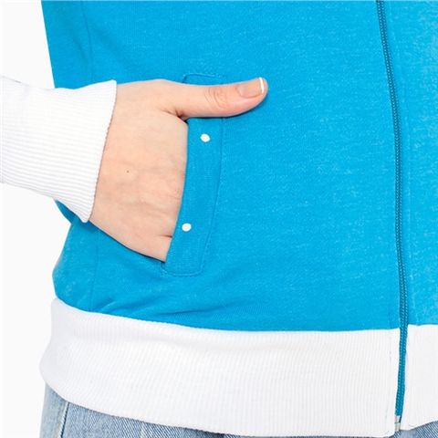 Áo khoác thun cotton chấm bi - Màu xanh nhạt