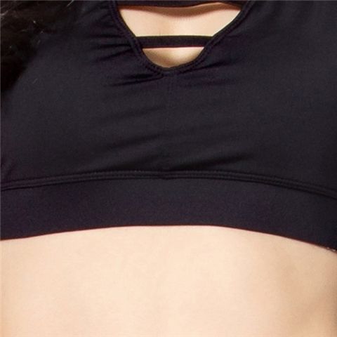Bộ đồ tập gym cho nữ quần ngắn, áo bara - Màu đen GY2016