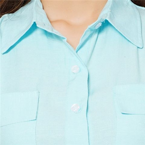 Đầm lenin 4 túi thương hiệu Khánh Linh - Màu xanh