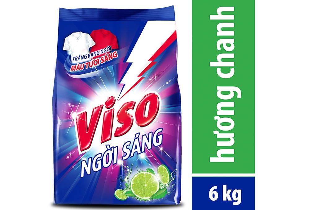 Bột giặt Viso Ngời sáng hương Chanh 6kg