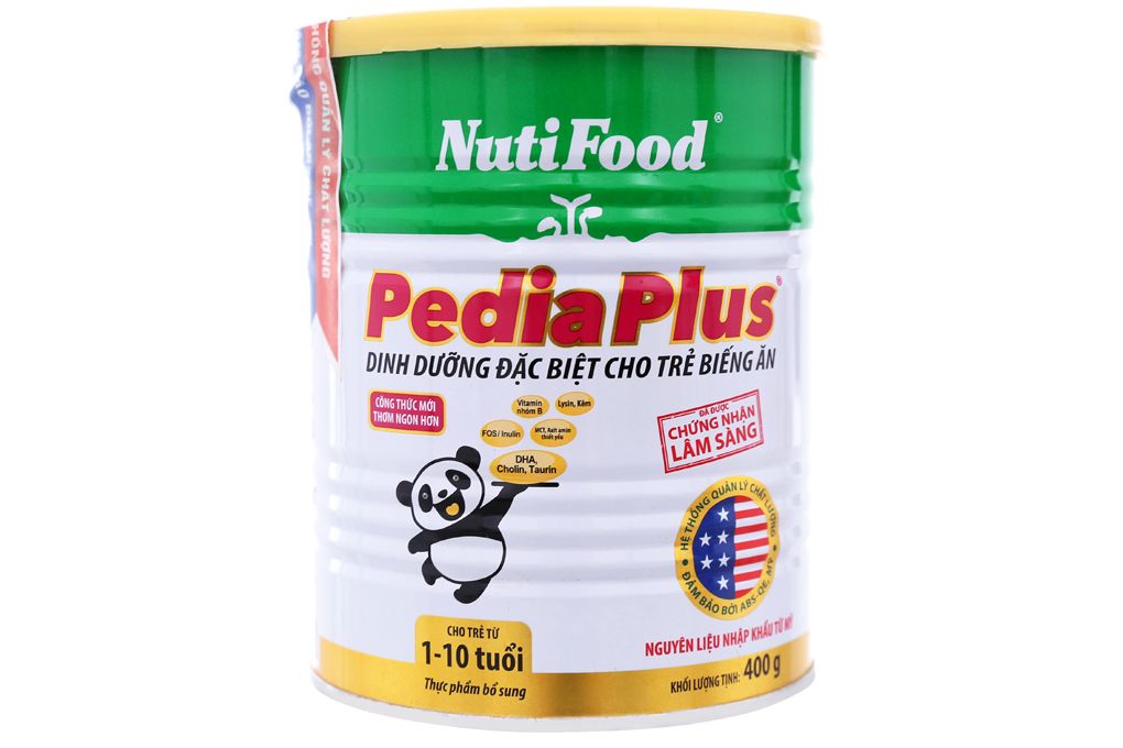 Sữa bột Nutifood Pedia Plus lon 400g (cho bé 1-10 tuổi)