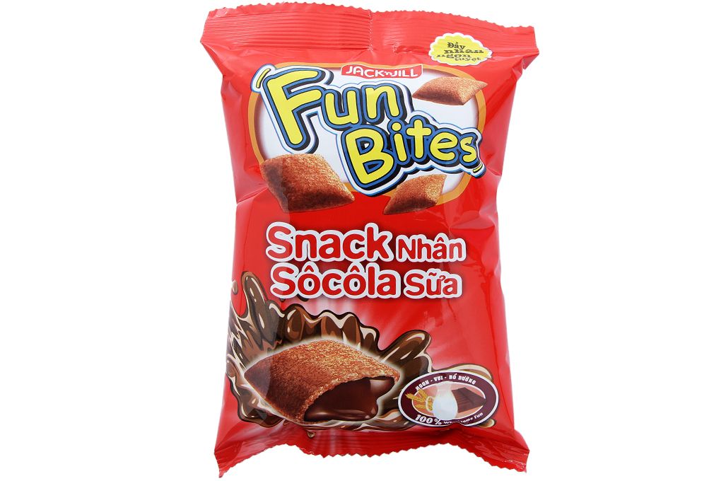 Snack Fun Bite Socola nhân Socola gói 14g