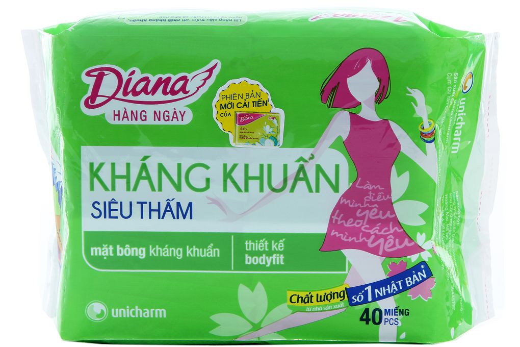 BVS hàng ngày Diana kháng khuẩn siêu thấm 40 miếng