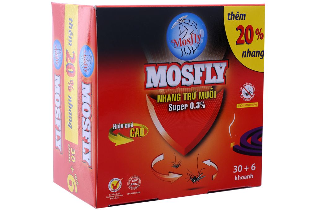 Nhang trừ muỗi Mosfly đỏ 36 khoanh