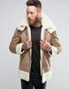 Áo khoác da Oversized Faux Shearling Jacket