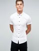 Áo sơ-mi Skinny Shirt In White With Contrast Buttons