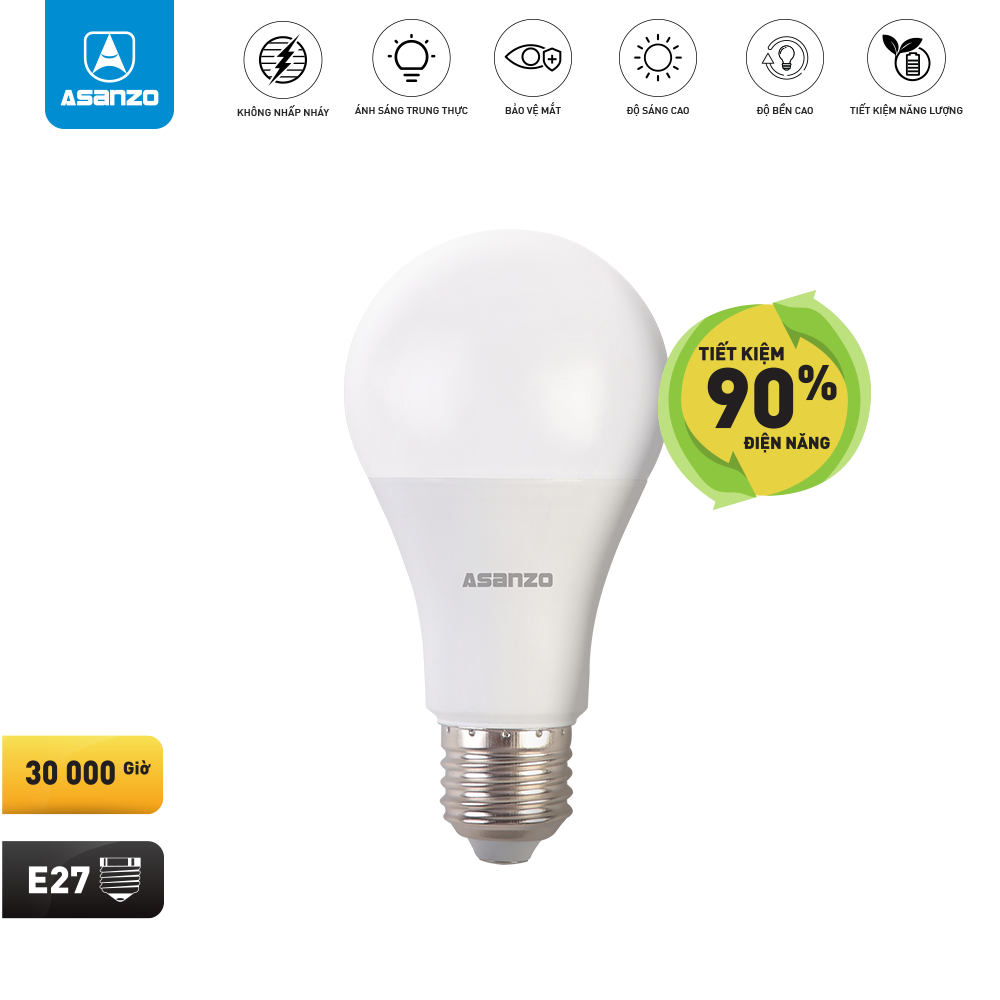 Đèn LED Búp Isun Asanzo 7W Model LBA - 7W