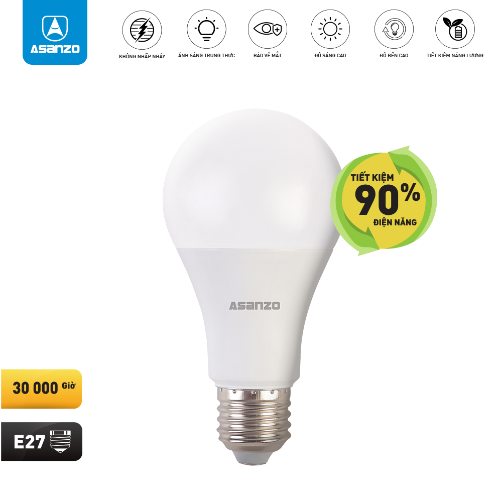 Đèn LED Búp Isun Asanzo 9W Model LBA - 9W