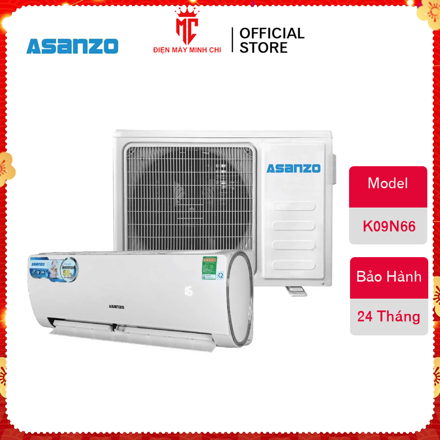 Điều hòa không khí Inverter Asanzo 9000BTU K09N66