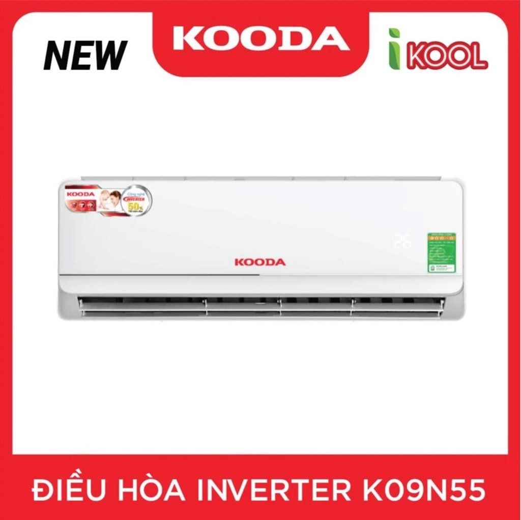 Điều hòa Inverter Kooda 1 chiều 9000BTU Model K09N55