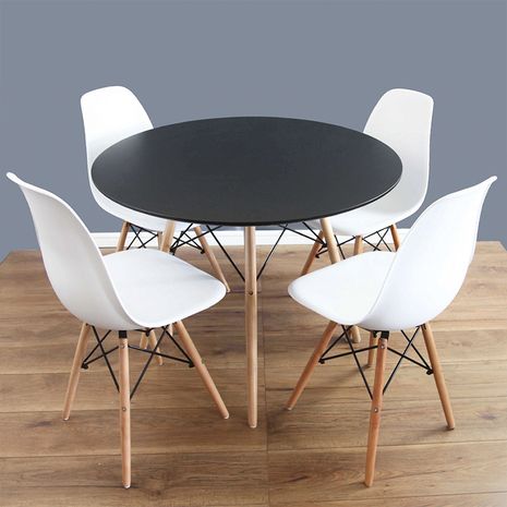 BỘ BÀN TRÒN 80CM  VÀ 4 GHẾ EAMES