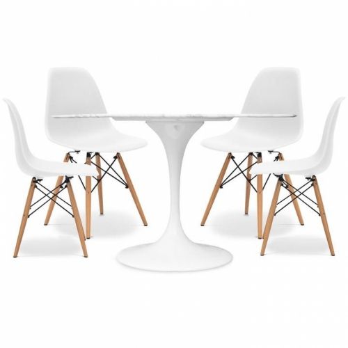 BỘ BÀN TULIP 80CM VÀ 4 GHẾ EAMES