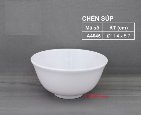 Chén Súp Melamine Trắng A4045 VCP