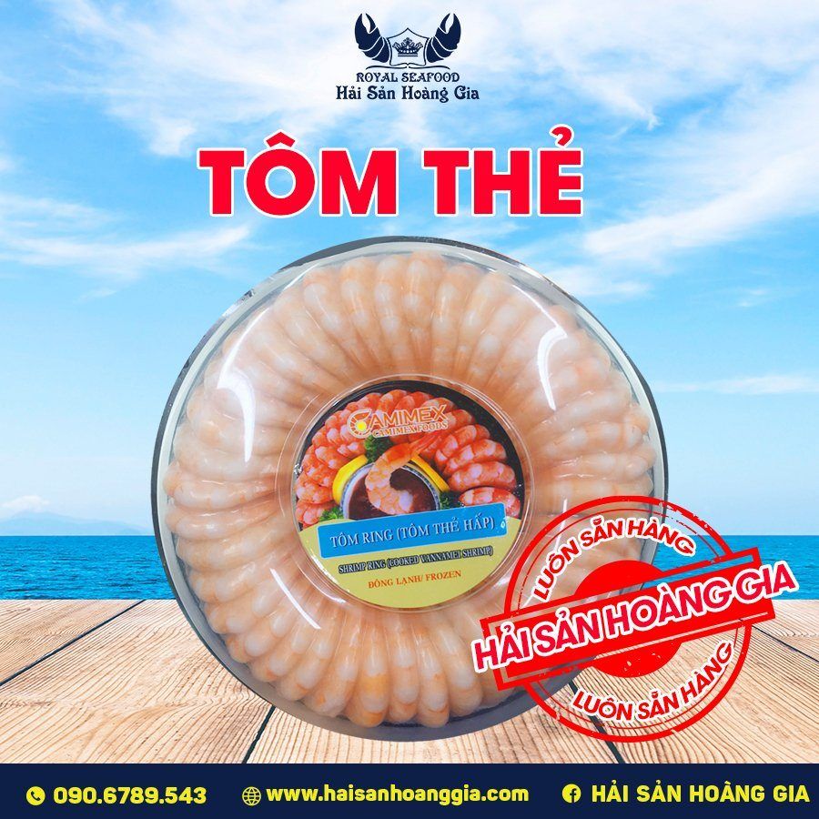 Tôm Thẻ Hấp (Tôm Ring)