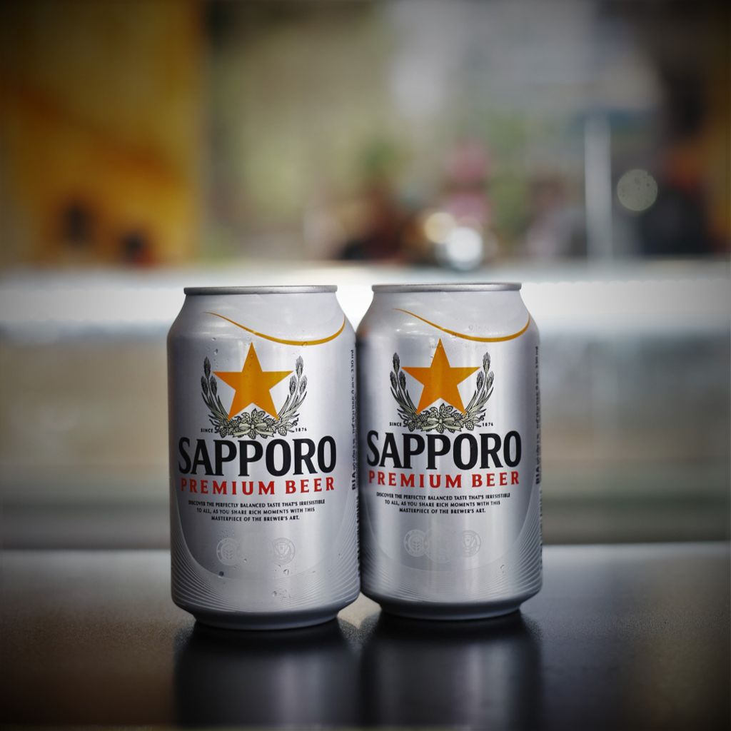 Bia Saporo 330ml Bạc (thùng 24 lon)