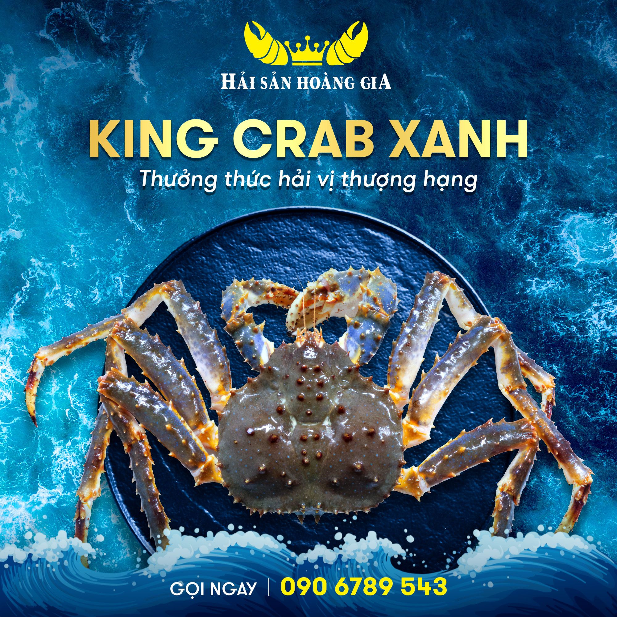  King Crab Xanh - Sống 