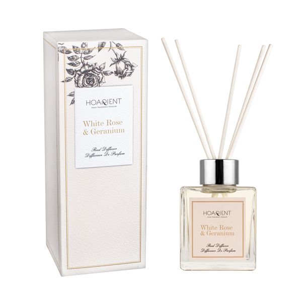 Bộ khếch tán mùi hương que mây - White rose & Geranium