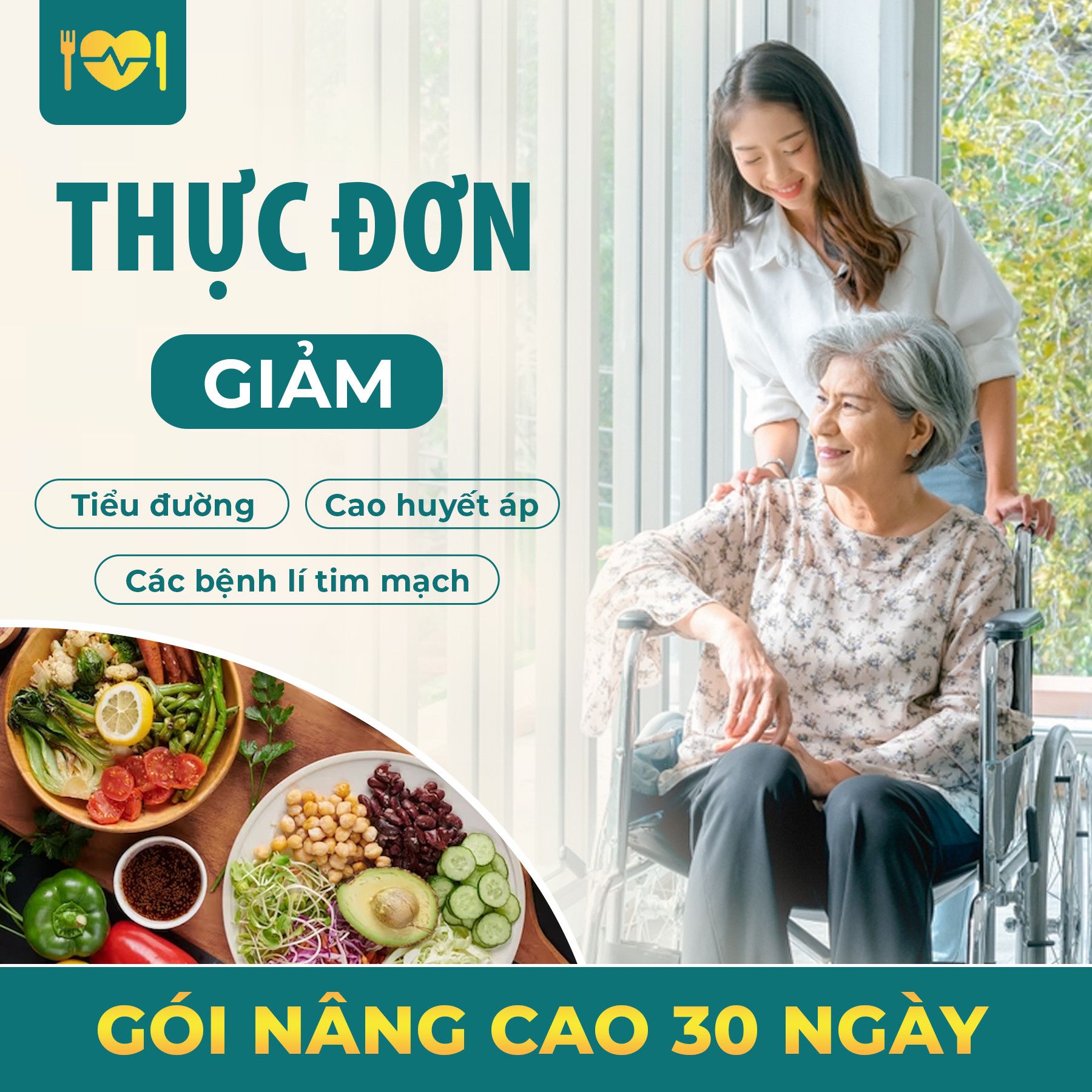  Thực đơn giảm cân cho người đang có bệnh lý (Gói nâng cao 30 ngày) 