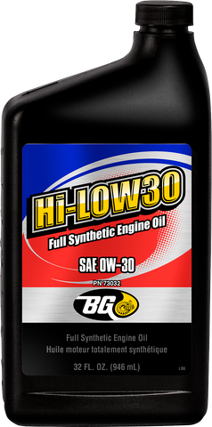 BG Hi-L0W30 SAE 0W-30 Full Synthetic Engine Oil 