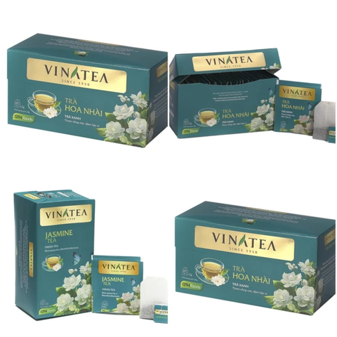  Combo 4 hộp trà Vinatea Hoa Nhài túi lọc hộp 50g 