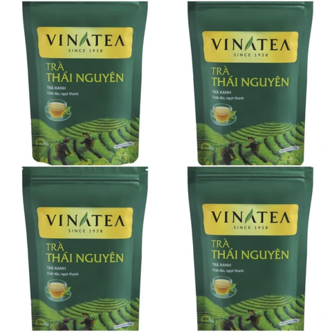  Combo 4 túi Trà Vinatea Thái Nguyên sợi rời túi ziplock 200g 