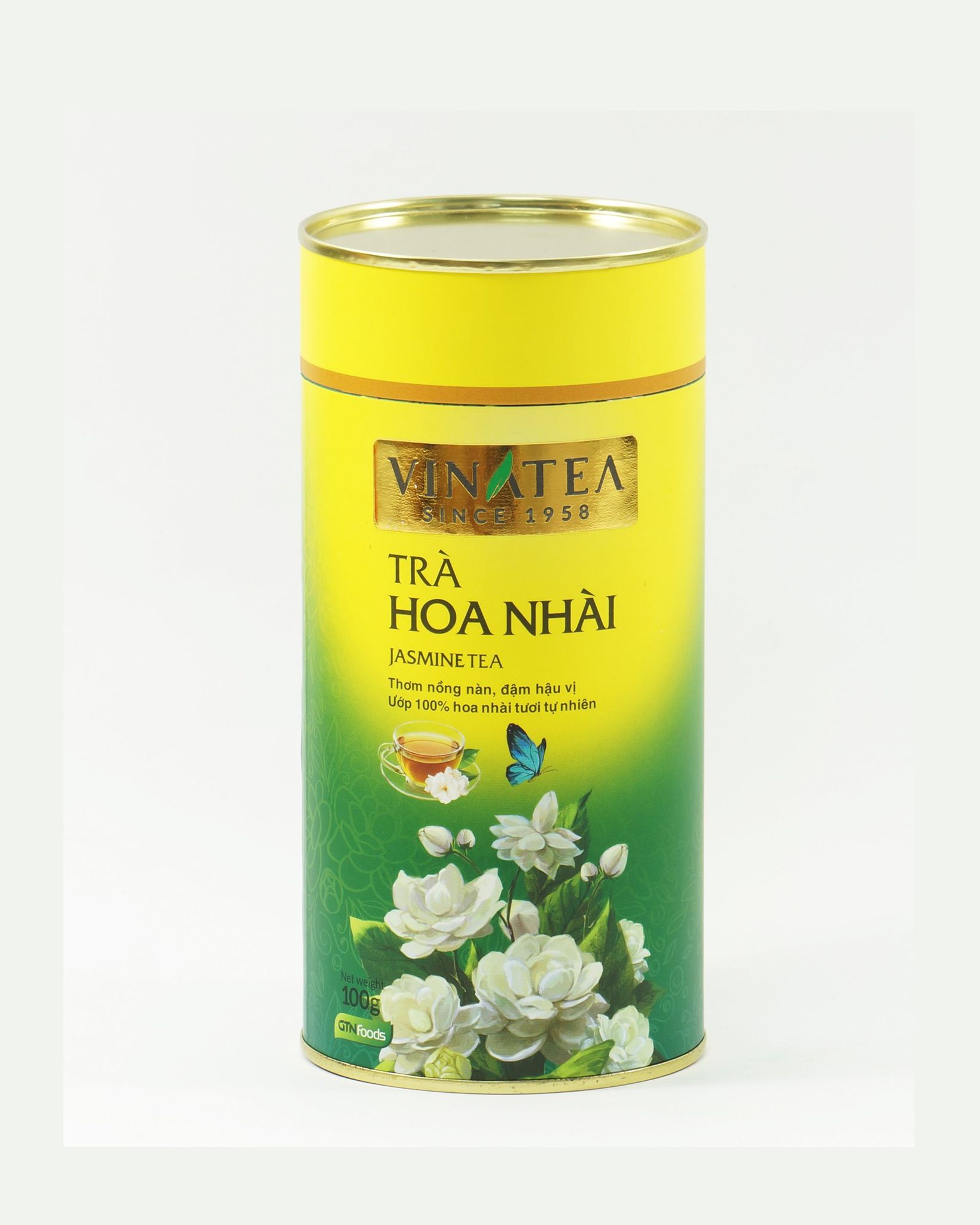 Trà hoa nhài Vinatea lon giấy 100g