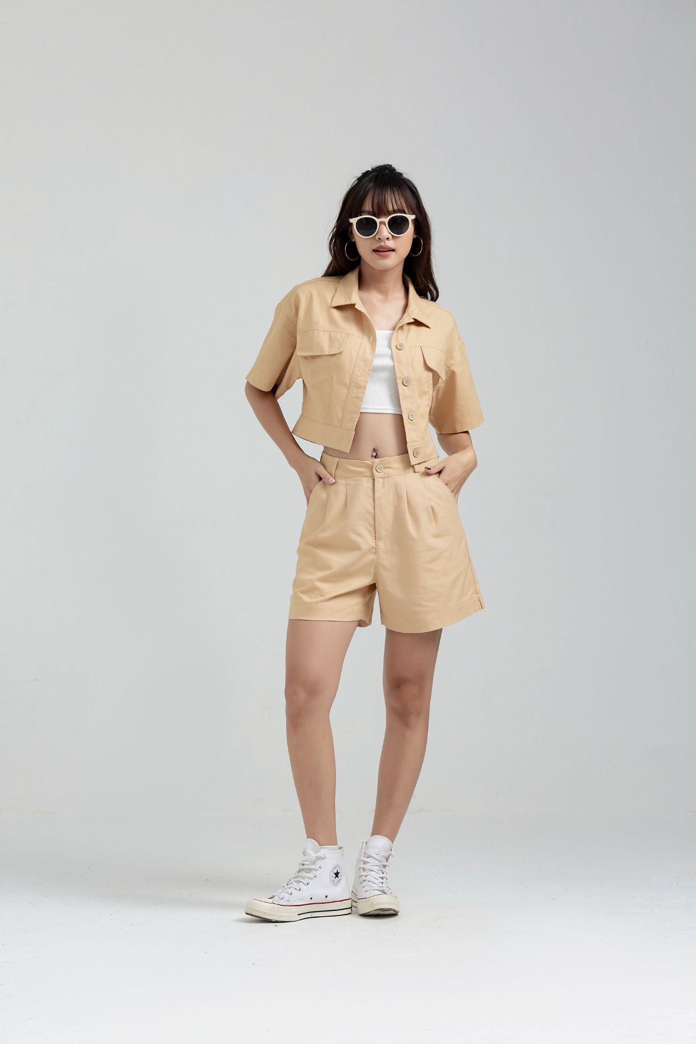 Quần Short Nữ Linen Xẻ Lai WSR 2014 -