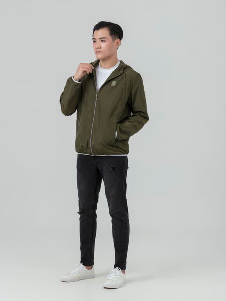 Áo Khoác Dù Nam Basic Phối Dây Kéo Màu MOP 1021