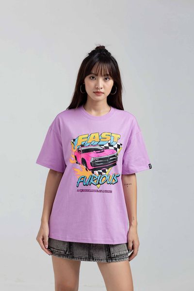 Áo Thun Nữ Fast & Furious In Graphics Hiệu Ứng Nứt WTS 2180