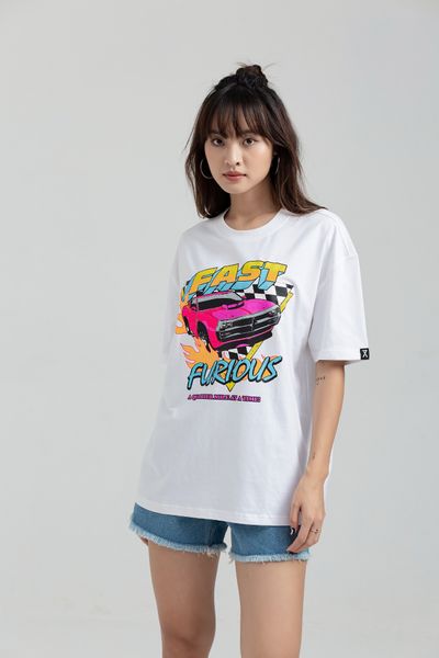 Áo Thun Nữ Fast & Furious In Graphics Hiệu Ứng Nứt WTS 2180
