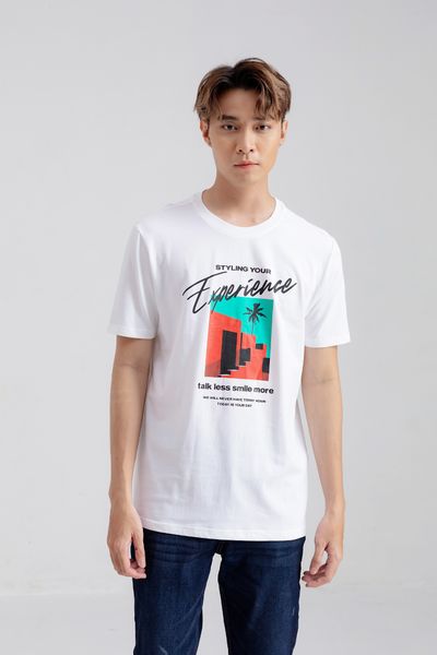 Áo Thun Nam Regular Fit In Typo Slogan Graphic Chill MTS 1160