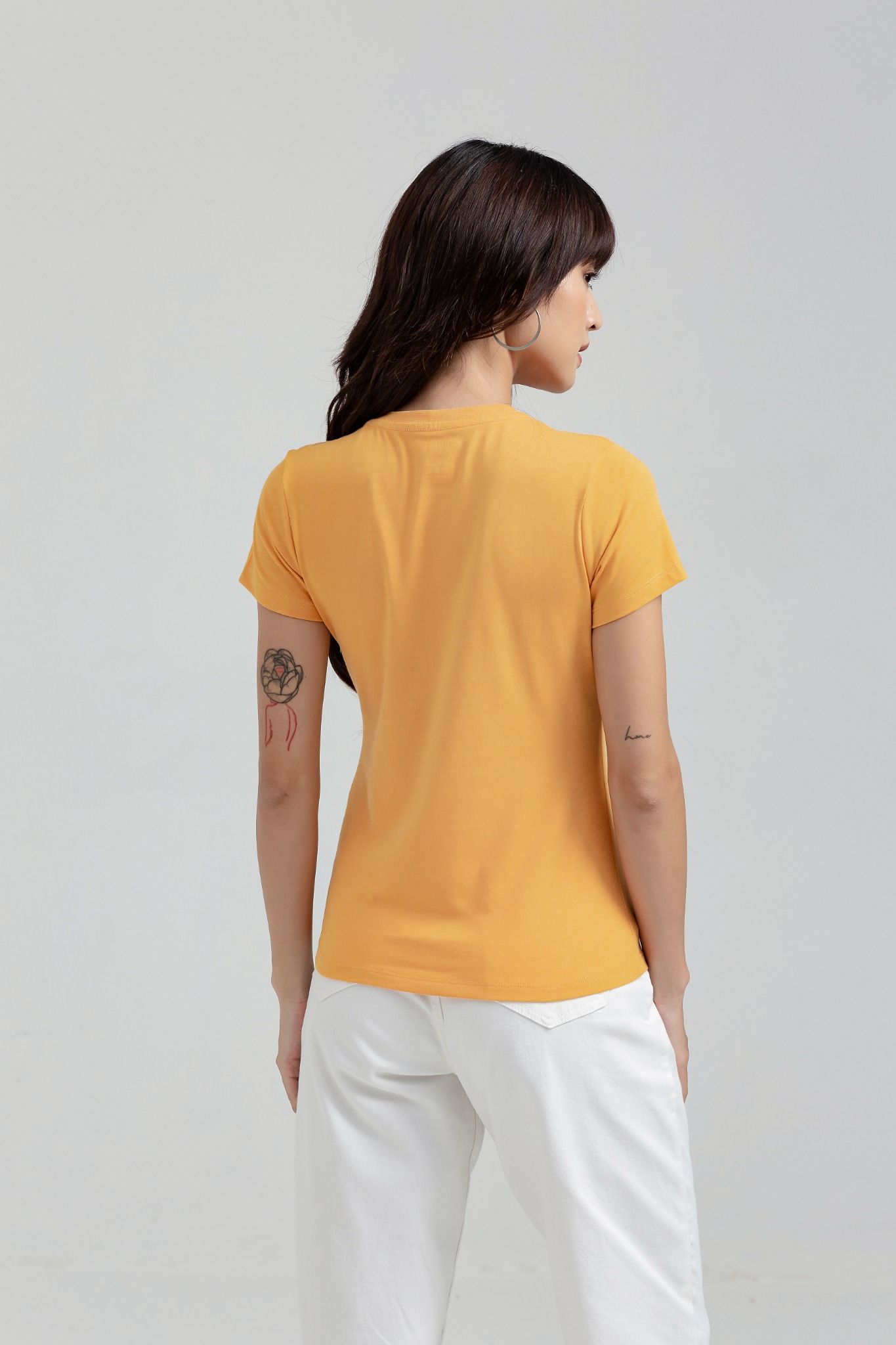 Áo thun Nữ Cổ Tim Basic In Logo X WTS 2174 -