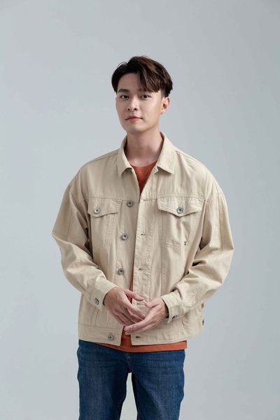 Áo Khoác Oversize Kaki Xớ Chéo Diễu Nẹp MOF 1004