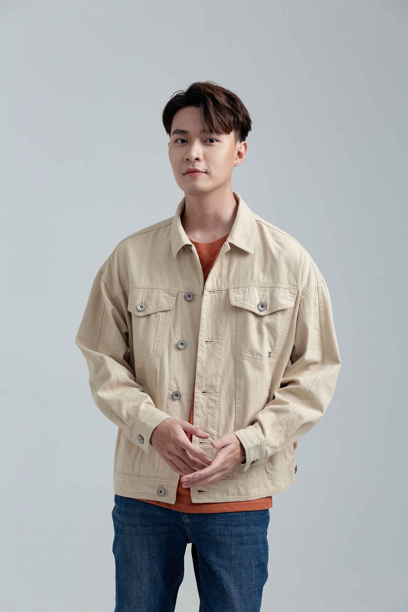 Áo Khoác Oversize Kaki Xớ Chéo Diễu Nẹp MOF 1004 -