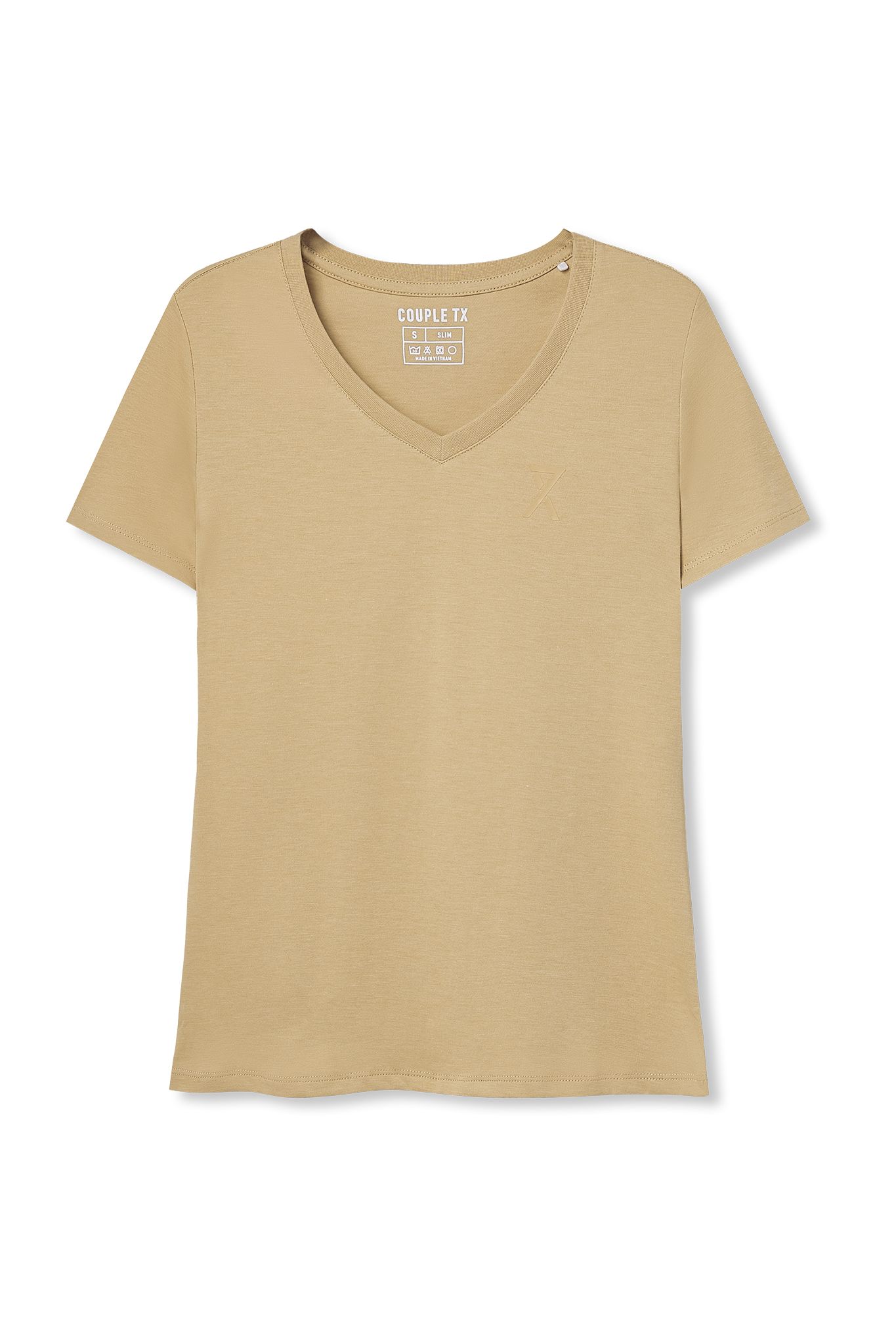 Áo thun Nữ Cổ Tim Basic In Logo X WTS 2174 -