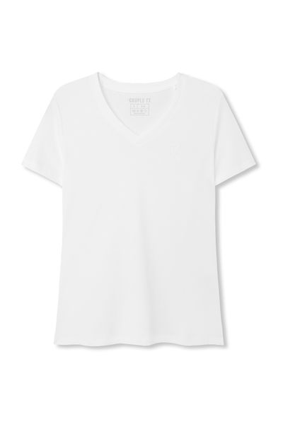 Áo thun Nữ Cổ Tim Basic In Logo X WTS 2174