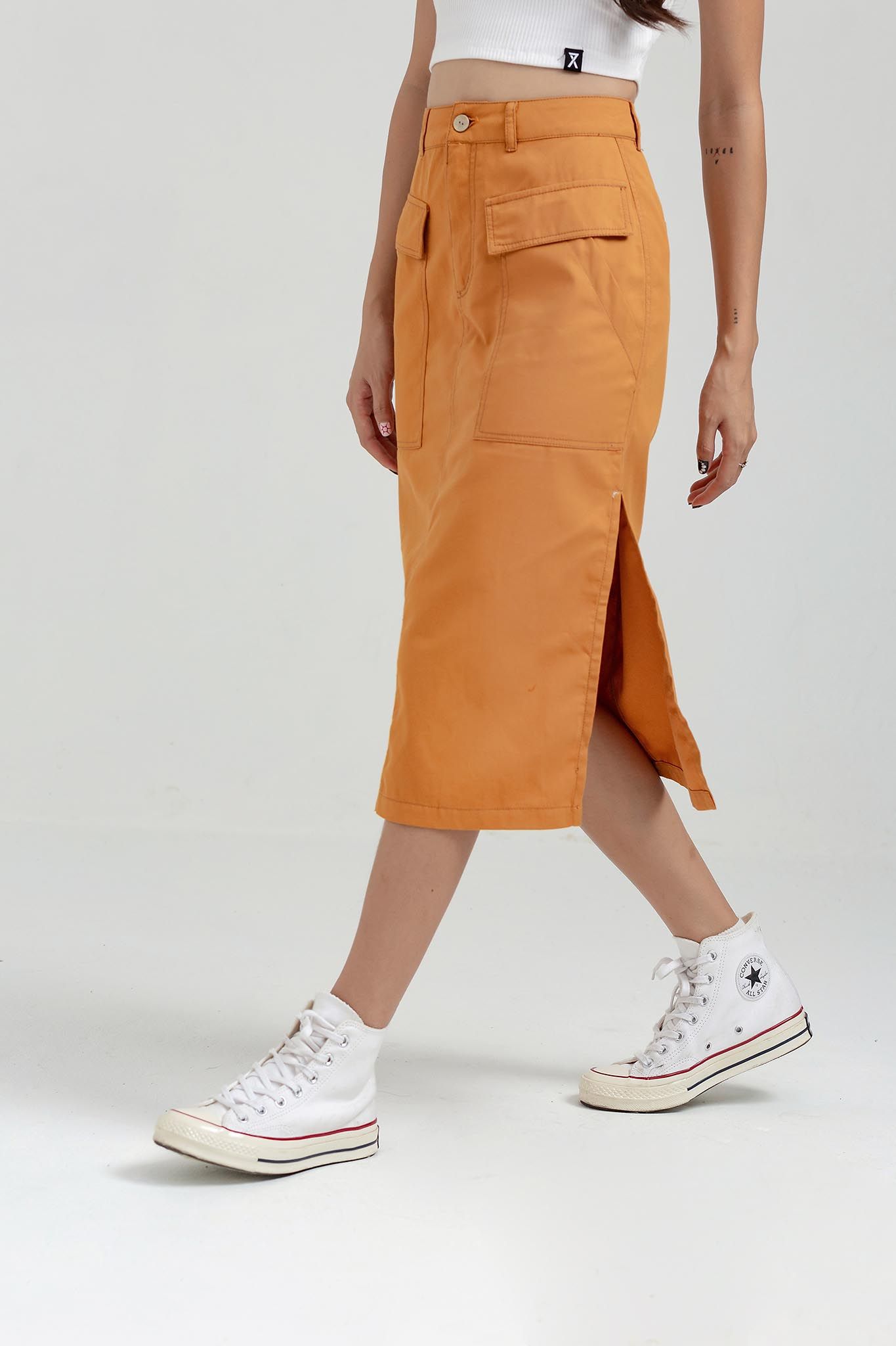 Váy Nữ Midi A Line Xẻ Tà WSK 2016 -
