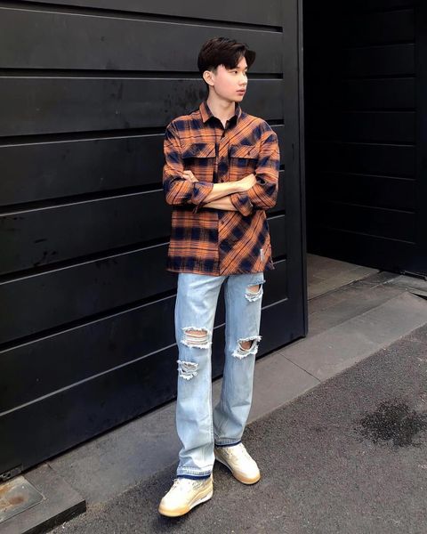 Áo Sơ Mi Nam Flannel Caro Phối MSH 1015