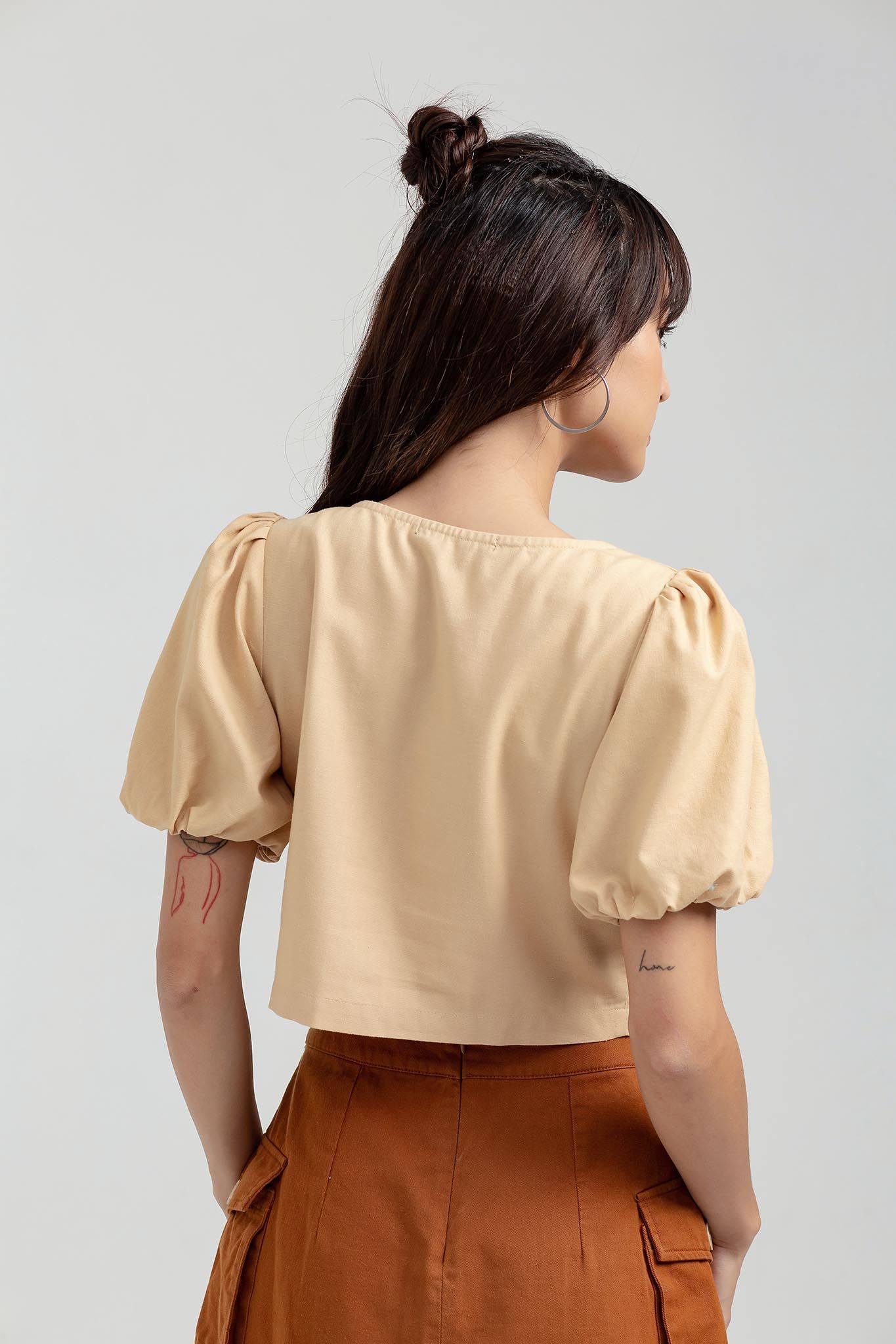 Áo kiểu Nữ Croptop Tay Phồng WBL 2014 -