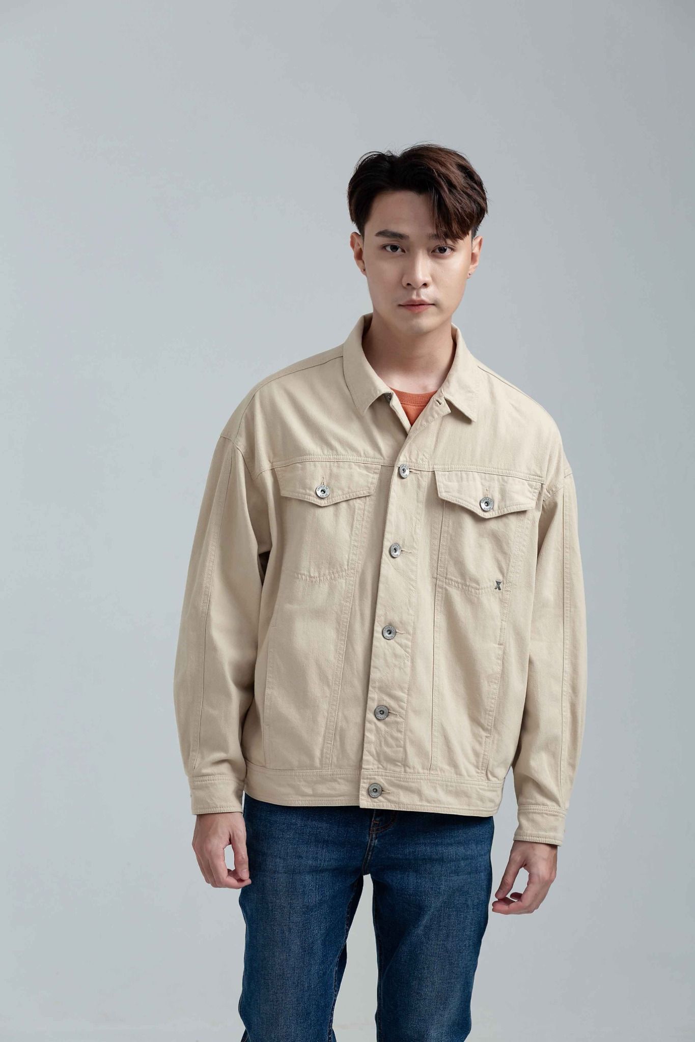 Áo Khoác Oversize Kaki Xớ Chéo Diễu Nẹp MOF 1004 -