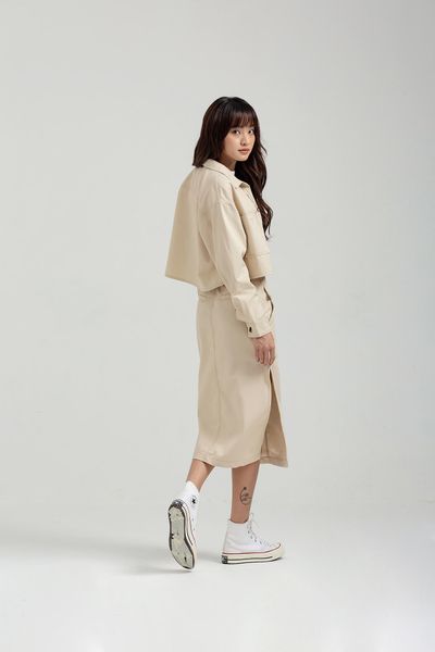 Váy Nữ Midi A Line Xẻ Tà WSK 2016
