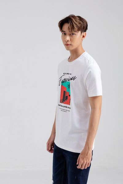 Áo Thun Nam Regular Fit In Typo Slogan Graphic Chill MTS 1160