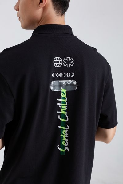 Áo Polo Nam Relax Fit In Typo Serial Chiller MPO 1015