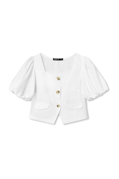 Áo kiểu Nữ Croptop Tay Phồng WBL 2014