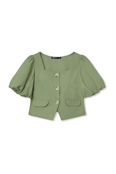 Áo kiểu Nữ Croptop Tay Phồng WBL 2014